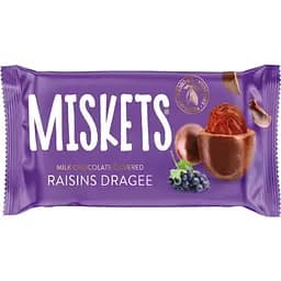 Драже Miskets з родзинками в молочному шоколаді 20 г