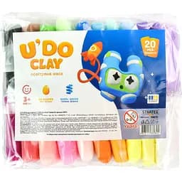 Набор для творчества Strateg U'DO Clay 120 г (6 г x 20 шт.) (30870)