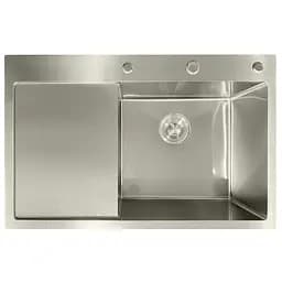 Кухонна мийка з нержавіючої сталі Mixxus MH7849R Nano-Silver MI7050, Нержавіюча сталь