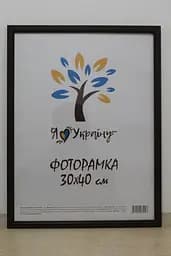 Фоторамка 30х40, коричнева без золотої вставки, 1511-В84 б/з, СКЛО + КАРТОН                                                                                    