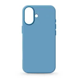 Силиконовый чехол для Apple iPhone 16, ICON2 Case, голубой, противоударный, панель, защита всего корпуса, матовая поверхность Soft Touch, выступает над дисплеем, совместим с защитными стеклами и пленками, с микрофиброй, ArmorStandart (ARM79628)
