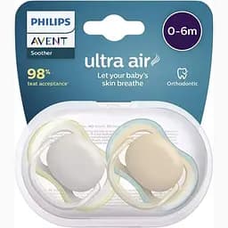 Пустушка з контейнером Philips Avent Ultra Air 0-6 місяців 2 шт. (SCF085/15)