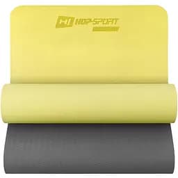 Коврик для фитнеса Hop-Sport TPE HS-T006GM 0.6 см желто-серый