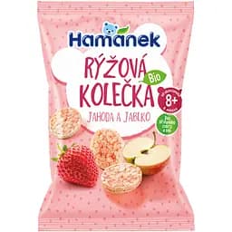 Хлебцы Hamanek рисовые с клубникой и яблоками 35 г