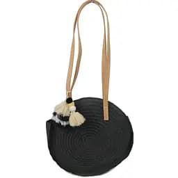 Экологическая соломенная женская плетенная сумка Esmara черная sum0028710