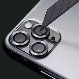 Захисне скло на камеру DK для Apple iPhone 11 Pro Lens Metal Ring Eagle Eye 015724 black 2 шт. - мініатюра 6