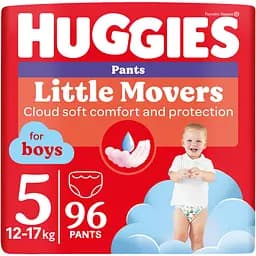 Уцінка. Набір підгузки-трусики для хлопчиків Huggies Pants Little Movers 5 (12-17 кг) 96 шт. 