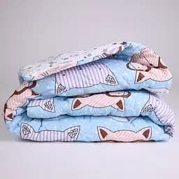 Ковдра антиалергенна MirSon Демі №2837 Сolor Fun Line Whales, євростандарт, 220х200 см, фіолетова (2200006701170)