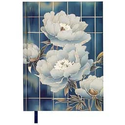 Щоденник недатований Buromax Peony поліграфічний A5 336 сторінок блакитний (BM.20170-14)