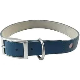 Нашийник для собак Coastal too! Cut Out Dots шкіряний Cіній 2,5 х 55 см