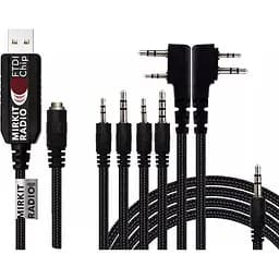 Кабель Mirkit FTDI Model 5 Premium Black для програмування рацій із комплектом із 6 перехідників