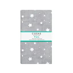 Простирадло Cosas на резинці 100х200 grey starsfall, сірий (StarFall_Grey_100x200x20) - мініатюра 5