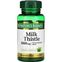 Расторопша Nature's Bounty Milk Thistle 1000 мг 50 гелевых капсул