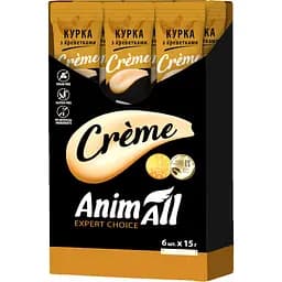 Ласощі для котів AnimAll Crеme зі смаком курки з креветками 6 шт. х 15 г - мініатюра 3