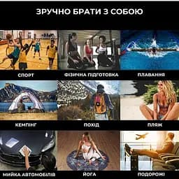 Рушник спортивний з мікрофібри вологовбиральний 40x80 см Блакитний (90500001) - мініатюра 6