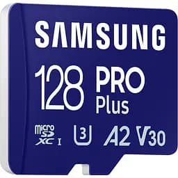 Карта пам'яті Samsung microSDXC PRO Plus 128GB Class 10 UHS-I U3 V30 A2 + SD Adapter (MB-MD128SA) [112859] - мініатюра 6