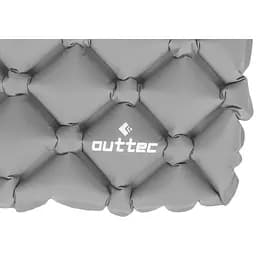 Надувний килимок Outtec 195х55х5см з подушкою соти сірий - мініатюра 6