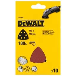 Шліфувальний аркуш DeWalt  P180 для дельташліфмашин 93 мм 10 шт. (DT3094)
