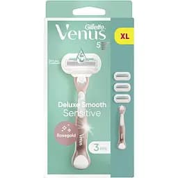 Станок для бритья Gillette Venus Extra Smooth Sensitive Rose gold с 3 сменными кассетами