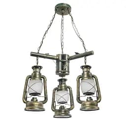 Люстра підвісна Brille кантрі E27 60W GR (BKL-807S/3)