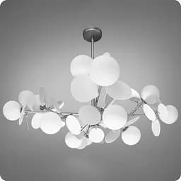 Люстра подвесная 517 Dlight на 12 ламп Хром-Белый (01691)