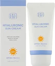 Зволожувальний сонцезахисний крем з гіалуроновою кислотою Lamelin Hyalulonic Sun Cream SPF50+ PA++++ 70 мл - мініатюра 2