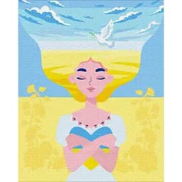 Картина по номерам Brushme Из Украины в сердце ©Гуминская Диана 40x50 см