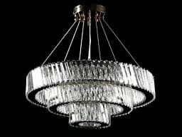 Люстра стельова LED Splendid Ray L228/600+400+200/3, золота, 3 лампи, регульована висота 30-130 см