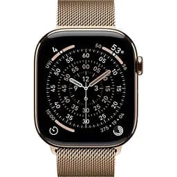 Смарт-годинник Apple Watch Series 11 GPS + Cellular 46mm Gold Titanium Case with Gold Milanese Loop M/L (MFD84) [151108] - мініатюра 2