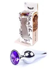 Анальная пробка B - Series HeavyFun Jawellery Silver Butt Plug, фиолетовая Boss Series 64-00079 103411