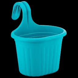 Горшок для цветов Serinova балконный подвесной Camellia, 3 л, бирюзовый (TOM1-Turkuaz)