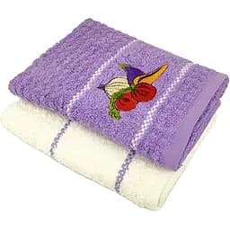 Набір кухонних рушників HomeBrand Баклажан 40х60 см 2 шт. (60085)