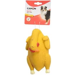 Игрушка для собак Camon латексная курица с пищалкой набитая ватой 19 см в ассортименте (AH228)