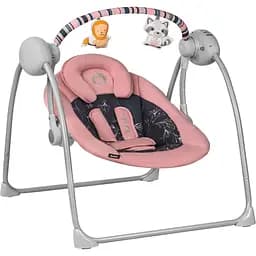 Крісло-гойдалка Lionelo Ruben Pink Baby з ігровою дугою, рожеве (LO-RUBEN RUBEN PINK BABY) - мініатюра 2