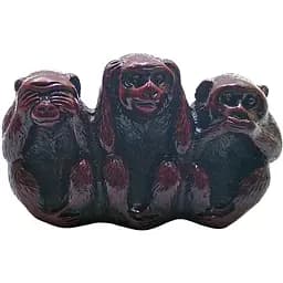 Статуэтка Обезьяны Не вижу, не Слышу, не Говорю каменная крошка 7х5х3 см (32099)