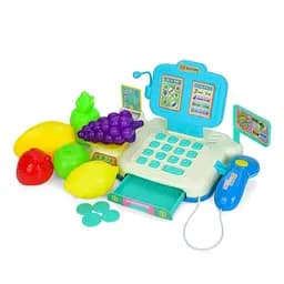 Дитячий ігровий касовий апарат Bambi 682-2A-2B(Blue) сканер, гроші, продукти