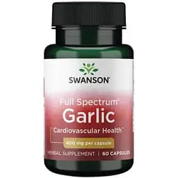 Часник для імунітету Swanson Garlic 400 мг 60 капсул (100-98-8950375-20)