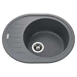 Кухонная мойка гранитная Globus Lux Arno серый металлик 620х500мм-А0003, Серый