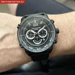 Чоловічий водостійкий наручний годинник Lee Cooper Wolf (Чорний) - мініатюра 3