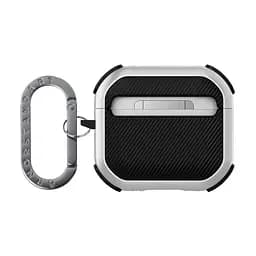 Чохол для навушників Apple AirPods 4, білий, Panzer, протиударний захисний кейс з TPU та полікарбонату, посилені стінки, захист від подряпин, пилу та ударів, легкий та компактний, з карабіном для кріплення, ArmorStandart (ARM82553) - мініатюра 2