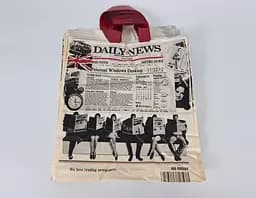 Пакет із петльовою ручкою-сер "Daily news" (37х41) Ліоні (50 шт.)