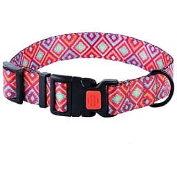 Нашийник для собак BronzeDog Urban застібка пластикова гуцульський червоний XL