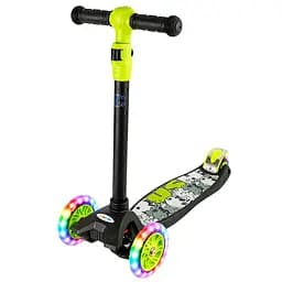 Самокат триколісний складаний ScooTer Green Black 0072R