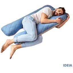 Уцінка. Подушка Ideia П-подібна для вагітних та відпочинку, 140x75x20 см, світло-сіра (8-33724 сірий/св.сірий)  - мініатюра 7
