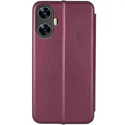 Шкіряний чохол-книжка Classy для Realme C55 Бордовий - мініатюра 2
