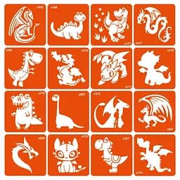 Набор трафаретов для био-папы Dinosaurs dinosaurs-16