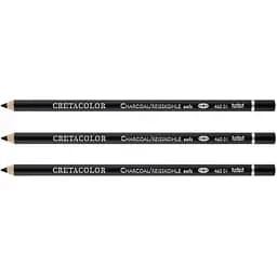 Набір олівців для рисунку Cretacolor Вугільний м’який 3 шт. 
