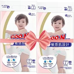Набір підгузки на липучках GOO.N Plus L (9-14 кг) 96 шт.