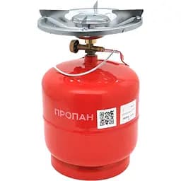 Газовий балон з пальником Voltronic 7.2 л 3 кг пропан тиск 18BAR Red