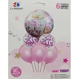 Набор шаров Baby-girl 1212-11-Р 6 шт. Розовый (2000990671547)